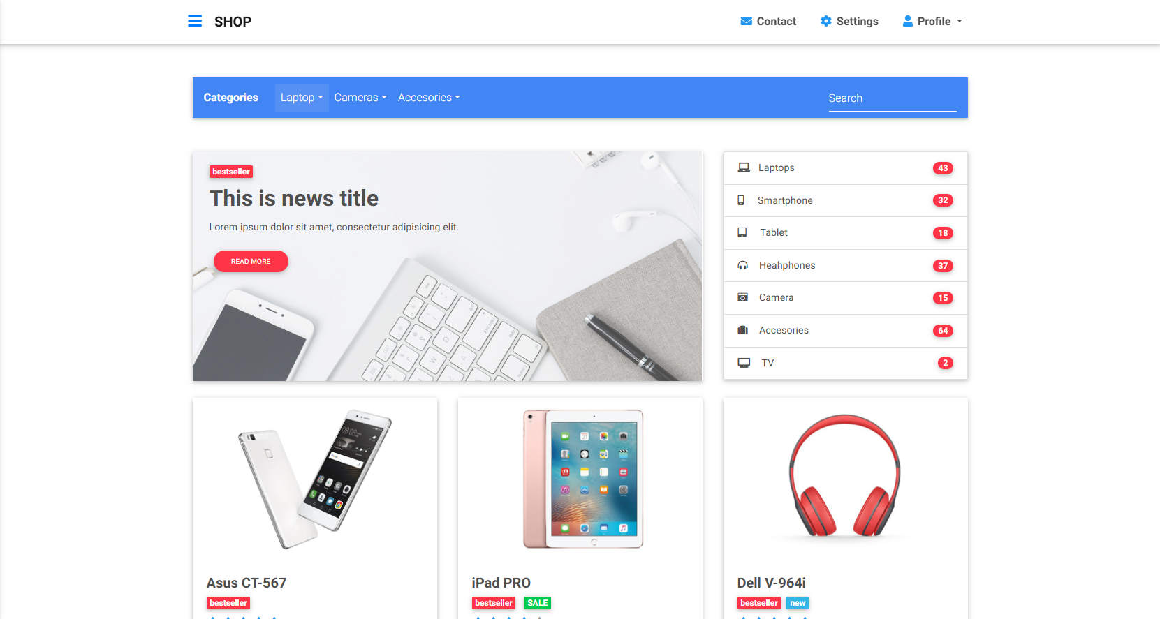Ecommerce Template – Modern Online Store UI Kit