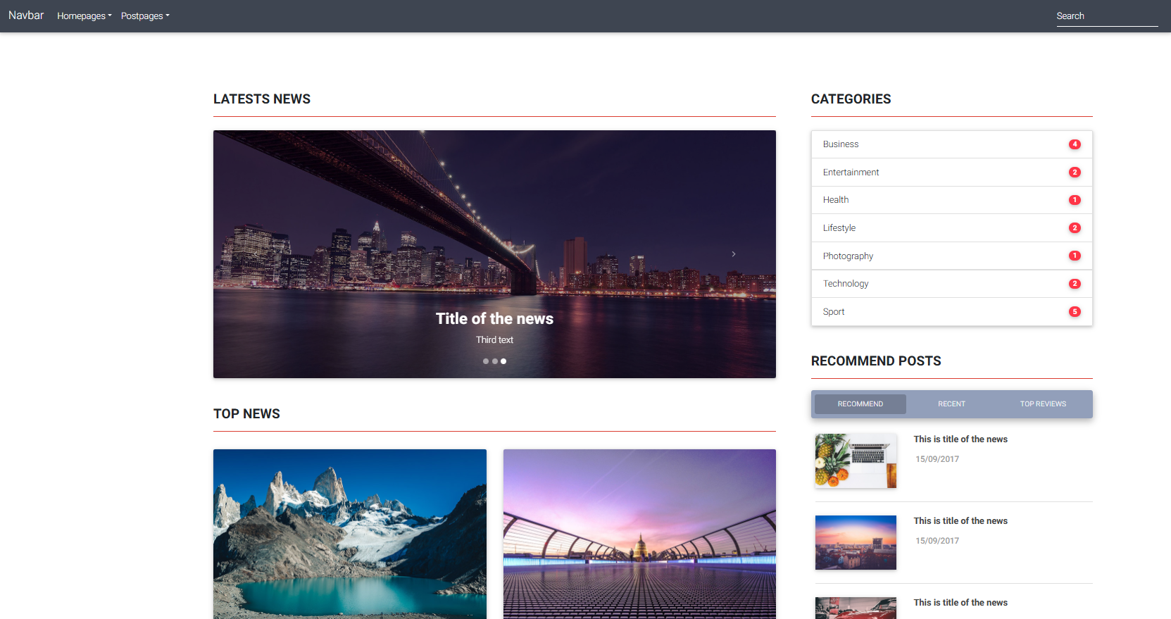 Magazine Template – News & Editorial Website UI Kit