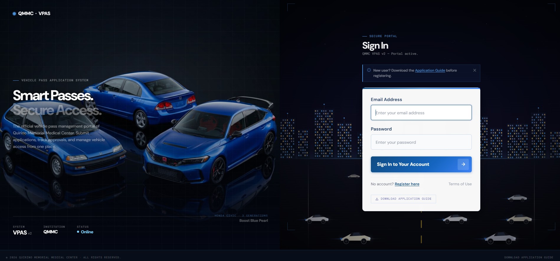 Vehicle Pass Application System (VPAS) – Online Registration & Approval Management System